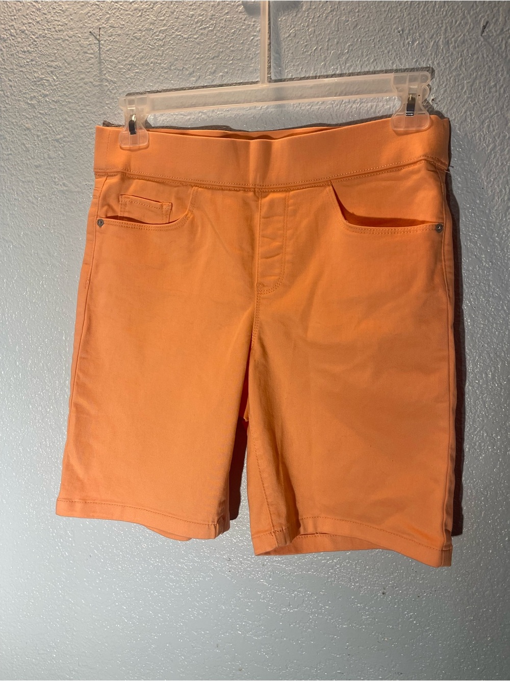 DKNY Orange Stretch Bermuda Shorts